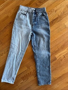 PacSun Two-Tone Light and Dark Blue High-Waist Jeans 100% cotton FUBU 25